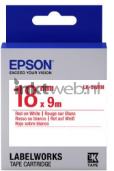 Epson  LK-5WRN rood op wit breedte 18 mm Front box