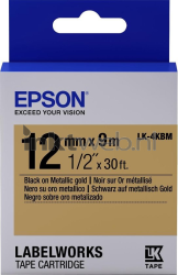 Epson  LK-4KBM zwart op goud breedte 12 mm Front box