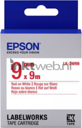Epson  LK-3WRN rood op wit breedte 9 mm Front box
