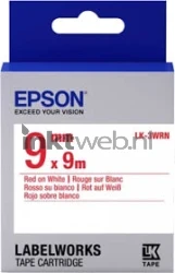 Epson  LK-3WRN rood op wit breedte 9 mm Front box