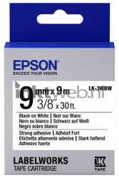 Epson  LK-3WBW zwart op wit breedte 9 mm Front box