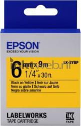 Epson  LK-2YBP zwart op geel breedte 6 mm Front box