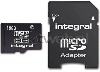 Integral UltimaPro 16GB, Micro SDHC Geheugenkaart zwart Product only