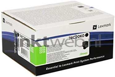 Lexmark 74C20K0 zwart Front box