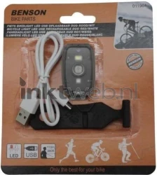 Benson Fietsverlichting rood of wit, oplaadbaar Front box