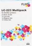 FLWR Brother LC-223 Multipack zwart en kleur