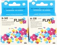 FLWR HP 338 en 343 Multipack zwart en kleur