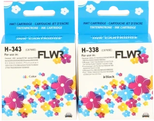 FLWR HP 338 en 343 Multipack zwart en kleur Front box