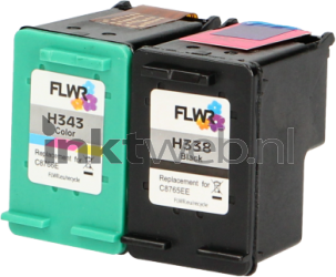FLWR HP 338 en 343 Multipack zwart en kleur Product only