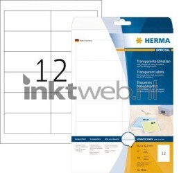 Herma 4682 folie-etiketten 97x42,3 MM transparante mat Combined box and product