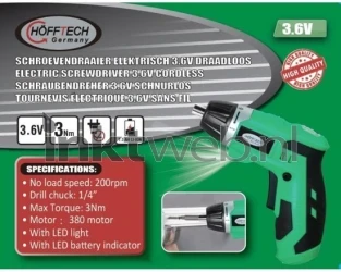 Höfftech Accu Schroefmachine 3.6V Li-Ion groen Front box