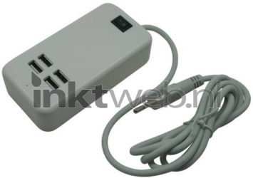 Bellson USB lader 4 poorten 220V 1,5 m wit Product only
