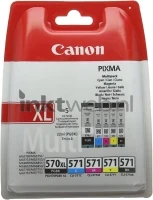 Canon PGI-570XL / CLI-571 5-Pack (Opruiming 5 x 1-pack los) zwart en kleur