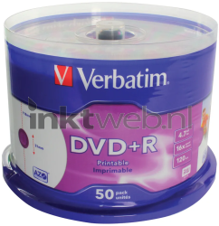Verbatim DVD+R Printable 50 stuk Front box