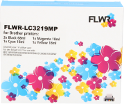 FLWR Brother LC-3219XL Multipack zwart en kleur
