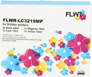 FLWR Brother LC-3219XL Multipack zwart en kleur