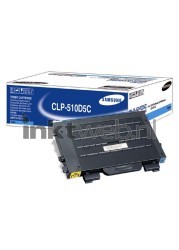 Samsung CLP-510D5C HC cyaan Combined box and product