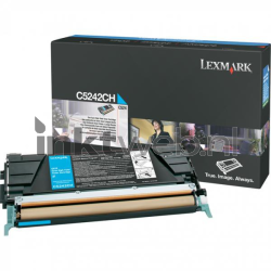 Lexmark C5242CH cyaan Combined box and product