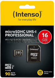 Intenso Micro SDHC kaart 16GB Front box