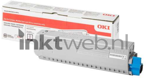 Oki C824 Toner zwart Combined box and product