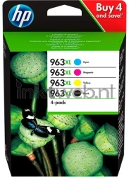 HP 963XL multipack (Opruiming 4 x 1-pack los) zwart en kleur 3YP35AE