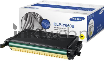 Samsung CLP-Y660B HC geel Combined box and product