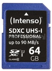 Intenso SDXC-kaart UHS-I Professional 64GB Product only