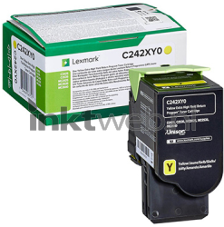 Lexmark C242XY0 geel Combined box and product