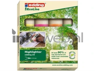 Edding 24 Eco markeerstiften 4 kleuren Front box