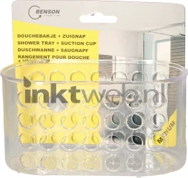 Benson Douchebakje met Zuignappen 15,5 x 8 x 8 cm transparant Front box