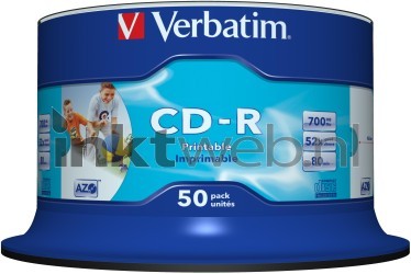 Verbatim CD-R 80 Min/700 MB printbaar Front box