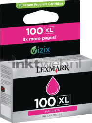 Lexmark 100XL magenta Front box