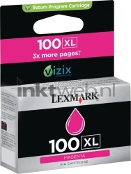 Lexmark 100XL magenta Front box