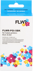 FLWR Canon PGI-5BK zwart Front box