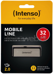 Intenso Mobile Line USB-stick 32GB zilver Front box