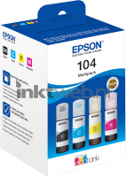 Epson 104 Multipack (Opruiming 4 x 1-pack los) zwart en kleur