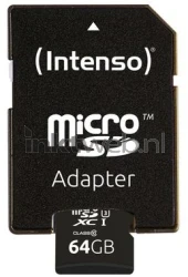 Intenso Micro SDHC kaart UHS-I 64GB Product only