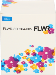 FLWR Zebra  verzendetiketten 102 mm x 150 mm  blauw Front box