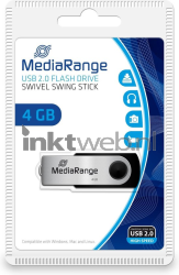 MediaRange USB 2.0 flash drive 4GB Front box