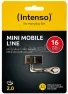 Intenso INTENSO MINI MOBILE LINE USB DRIVE 16GB zwart