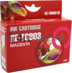 Huismerk Epson T0803 magenta Front box