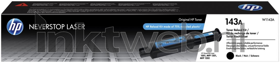 HP 143A Neverstop Toner Reload Kit zwart Front box