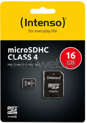 Intenso Micro SD Card 16GB Front box