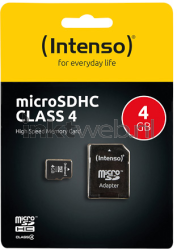 Intenso Micro SD Card 4GB Front box