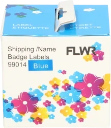 FLWR Dymo  99014 Adreslabel groot 101 mm x 54 mm  blauw Front box