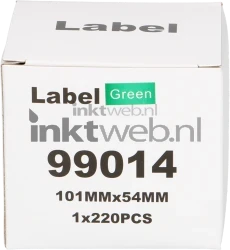 Huismerk Dymo  99014 Adreslabel groot 101 mm x 54 mm  groen Front box