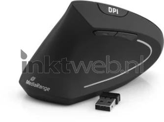 MediaRange Ergonomische 6 knoppen muis voor linkshandigen Product only