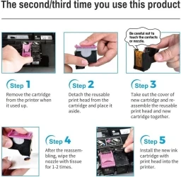 Huismerk G&G 302XL EcoSaver 3-in-1 pack zwart Diverse