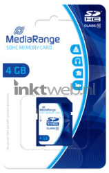 MediaRange SDHC memory card, Class 10, 4GB Front box