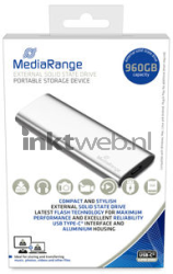 MediaRange Externe Solid State Drive 960GB, USB C zilver Front box